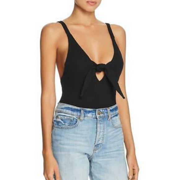 NWT, Tiger Mist Black Ribbed Hazel Bodysuit, Size Large - Picture 14 of 16